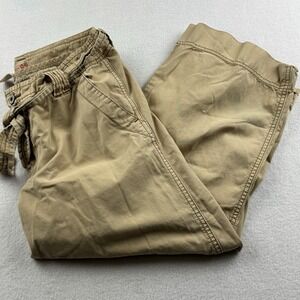 Polo Jeans Company Ralph Lauren tan cargo capri pants Wide Leg  8‎ Belt
